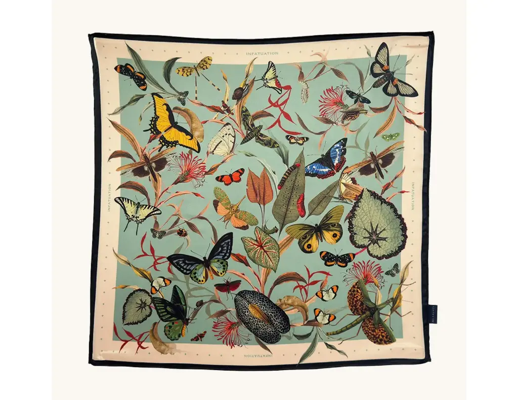 Scarf Black Burtterfly