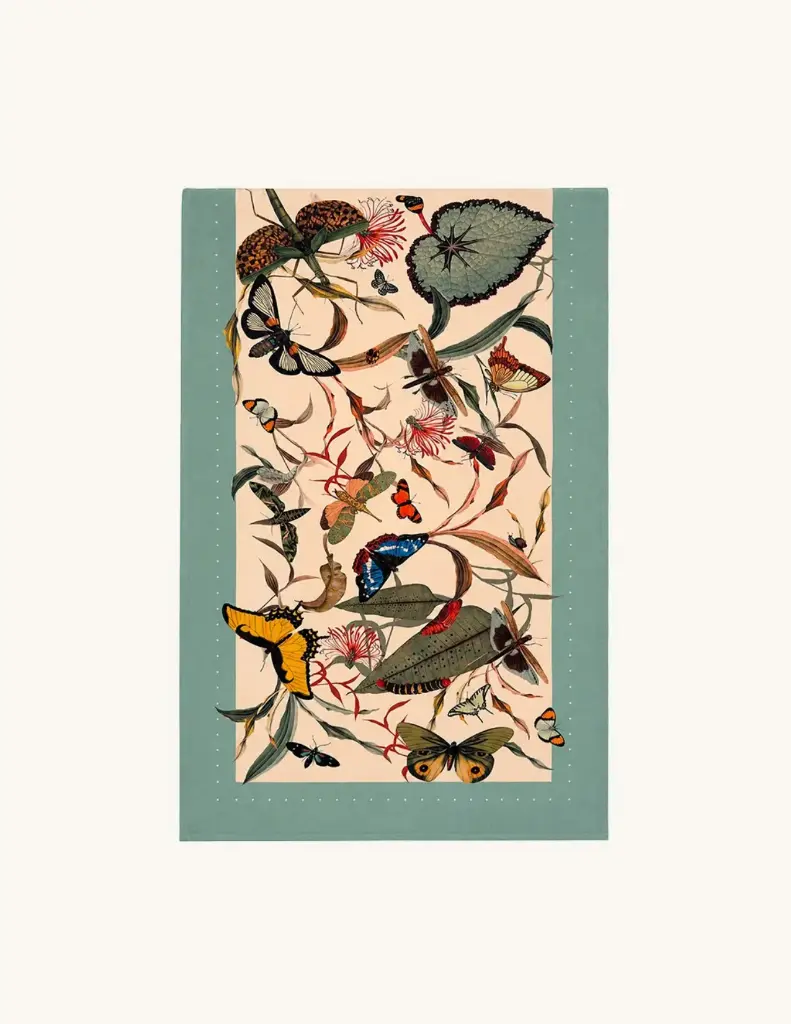 Table Runner Aqua Butterfly