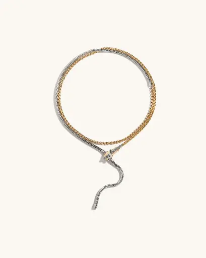 [JVN15GSS26] VENOM LARIAT NECKLACE